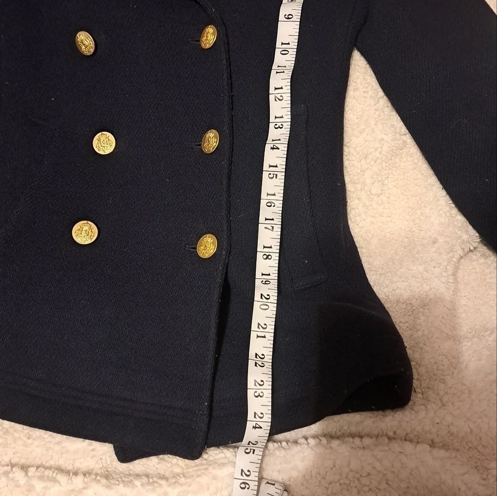 J. CREW Women peacoat size 0 navy blue - Picture 6 of 9